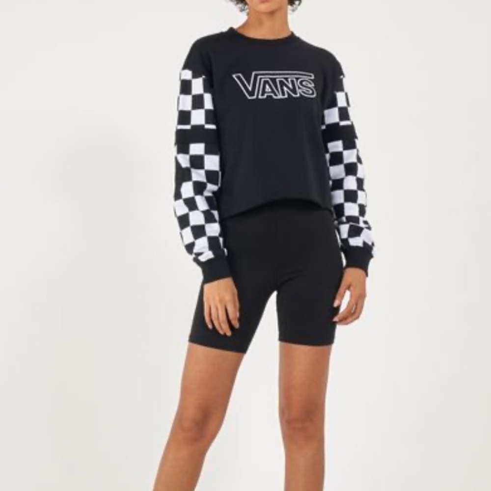 VANS Women’s  BMX CREW FLEECE Pullover Checker - Picture 3 of 8